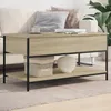 Image de Table Basse Chêne Sonoma 100x50x50cm Bois D'ingénierie Et Métal Vidaxl