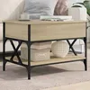 Image de vidaXL Table basse chêne sonoma 70x50x50 cm bois dingénierie et métal 845352