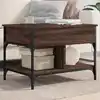 Image de Table Basse Chêne Marron 70x50x50 Cm Bois D'ingénierie Et Métal Vidaxl