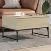 Image de Table Basse Chêne Sonoma 70x50x40 Cm Bois D'ingénierie Et Métal Vidaxl