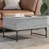Image de Table Basse Sonoma Gris 70x50x40 Cm Bois D'ingénierie Et Métal Vidaxl