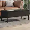 Image de Table Basse Noir 100x50x40 Cm Bois D'ingénierie Et Métal Vidaxl