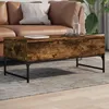 Image de vidaXL Table Basse Bout de Canapé avec Pieds Réglables Table dAppoint Salon Salle de Séjour Intérieur Moderne Chêne 845378