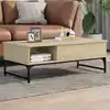 Image de Table Basse Chêne Sonoma 100x50x35cm Bois D'ingénierie Et Métal Vidaxl