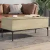 Image de Table Basse Chêne Sonoma 100x50x45cm Bois D'ingénierie Et Métal Vidaxl
