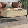 Image de vidaXL Table Basse Bout de Canapé avec Pieds Réglables Table dAppoint Salon Salle de Séjour Intérieur Moderne Chêne 845412