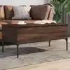 Image de Table Basse Chêne Marron 100x50x45cm Bois D'ingénierie Et Métal Vidaxl