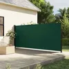 Image de vidaXL Auvent latéral rétractable vert foncé 170x300 cm écran d’intimité de jardin brise-vue de balcon écran dextérieur
