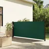 Image de vidaXL Auvent latéral rétractable vert foncé 140x600 cm écran d'intimité de jardin brise-vue de balcon écran dextérieur 4004515