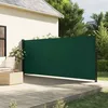 Image de vidaXL Auvent latéral rétractable vert foncé 160x600 cm écran d'intimité de jardin brise-vue de balcon écran dextérieur 4004530