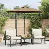 Image de Parasol De Jardin Avec Led Mât En Acier Taupe 225x225x212 Cm Vidaxl
