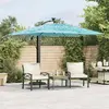 Image de Parasol De Jardin Avec Mât En Acier Bleu 246x246x230 Cm Vidaxl