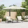 Image de Parasol De Jardin Avec Mât En Acier Blanc 246x246x230 Cm Vidaxl