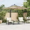 Image de Parasol De Jardin Avec Mât En Acier Marron 269x269x235 Cm Vidaxl