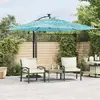 Image de Parasol De Jardin Avec Mât En Acier Bleu 269x269x235 Cm Vidaxl