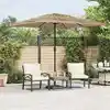 Image de Parasol De Jardin Avec Mât En Acier Marron 248x248x248 Cm Vidaxl