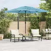 Image de Parasol De Jardin Avec Mât En Acier Bleu 248x248x248 Cm Vidaxl