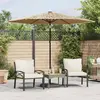 Image de Parasol De Jardin Avec Mât En Acier Marron 268x268x226 Cm Vidaxl