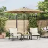 Image de Parasol De Jardin Avec Mât En Acier Marron 288x288x225 Cm Vidaxl