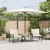 Image de Parasol De Jardin Avec Mât En Acier Blanc 288x288x225 Cm Vidaxl