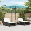 Image de Parasol De Jardin Avec Mât En Acier Bleu 324x324x247 Cm Vidaxl