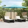 Image de Parasol De Jardin Avec Mât En Acier Bleu 388x388x248 Cm Vidaxl