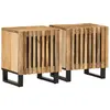 Image de Tables De Chevet 2 Pcs 40x34x46 Cm Bois Massif De Manguier Brut Vidaxl