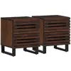 Image de Tables De Chevet 2 Pcs 40x34x46 Cm Bois De Manguier Massif Vidaxl