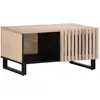 Image de Table Basse Blanc 80x51x40 Cm Bois De Manguier Massif Vidaxl