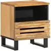Image de Table De Chevet 40x34x46 Cm Bois De Manguier Massif Brut Vidaxl