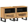 Image de vidaXL Tables de Chevet 2 pcs Armoires de Lit avec Rangement Tables de Nuit Meubles de Chambre à Coucher Intérieur Bois 377467