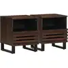 Image de Tables De Chevet 2 Pcs 40x34x46 Cm Bois De Manguier Massif Vidaxl