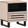 Image de Table De Chevet 40x34x46 Cm Bois De Manguier Massif Blanchi Vidaxl