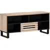 Image de Meuble Tv 100x34x46 Cm Bois Massif De Manguier Vidaxl