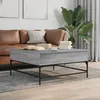Image de Table Basse Sonoma Gris 95x95x45 Cm Bois D'ingénierie Et Métal Vidaxl