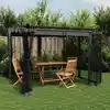 Image de Tonnelle Avec Parois En Filet Anthracite 3x3 M Acier Vidaxl