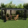 Image de Tonnelle Avec Parois En Filet Anthracite 4x3 M Acier Vidaxl