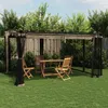 Image de vidaXL Tonnelle avec parois en filet taupe 4x3 m acier 4003913