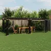 Image de Tonnelle Avec Parois En Filet Taupe 6x3 M Acier Vidaxl