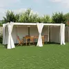 Image de Tonnelle Avec Rideaux Crème 6x3 M Acier Vidaxl