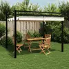 Image de Tonnelle De Jardin Avec Toit Rétractable Crème 3x3 M Aluminium Vidaxl