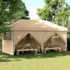 Image de vidaXL Tente de réception pliable escamotable avec 4 parois latérales tente tente à auvent auvent de gazebo 4004951