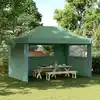 Image de Tente De Réception Pliable Escamotable 3 Parois Latérales Vert Vidaxl