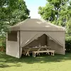 Image de Tente De Réception Pliable Escamotable 4 Parois Latérales Taupe Vidaxl