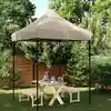 Image de Tente De Réception Pliable Escamotable Taupe 200x200x306 Cm Vidaxl