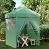 Image de Tente De Réception Pliable Escamotable 4 Parois Latérales Vert Vidaxl
