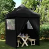 Image de Tente de réception - VIDAXL - Pliable 4 parois - Noir - 200x200x306 cm - Imperméable