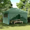 Image de Tente De Réception Pliable Escamotable 4 Parois Latérales Vert Vidaxl