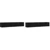 Image de Armoires Murales 2 Pcs Noir 99x18x16,5 Cm Bois D'ingénierie Vidaxl