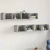 Image de Armoires Murales 2 Pcs Sonoma Gris 99x18x16,5cm Bois Ingénierie Vidaxl